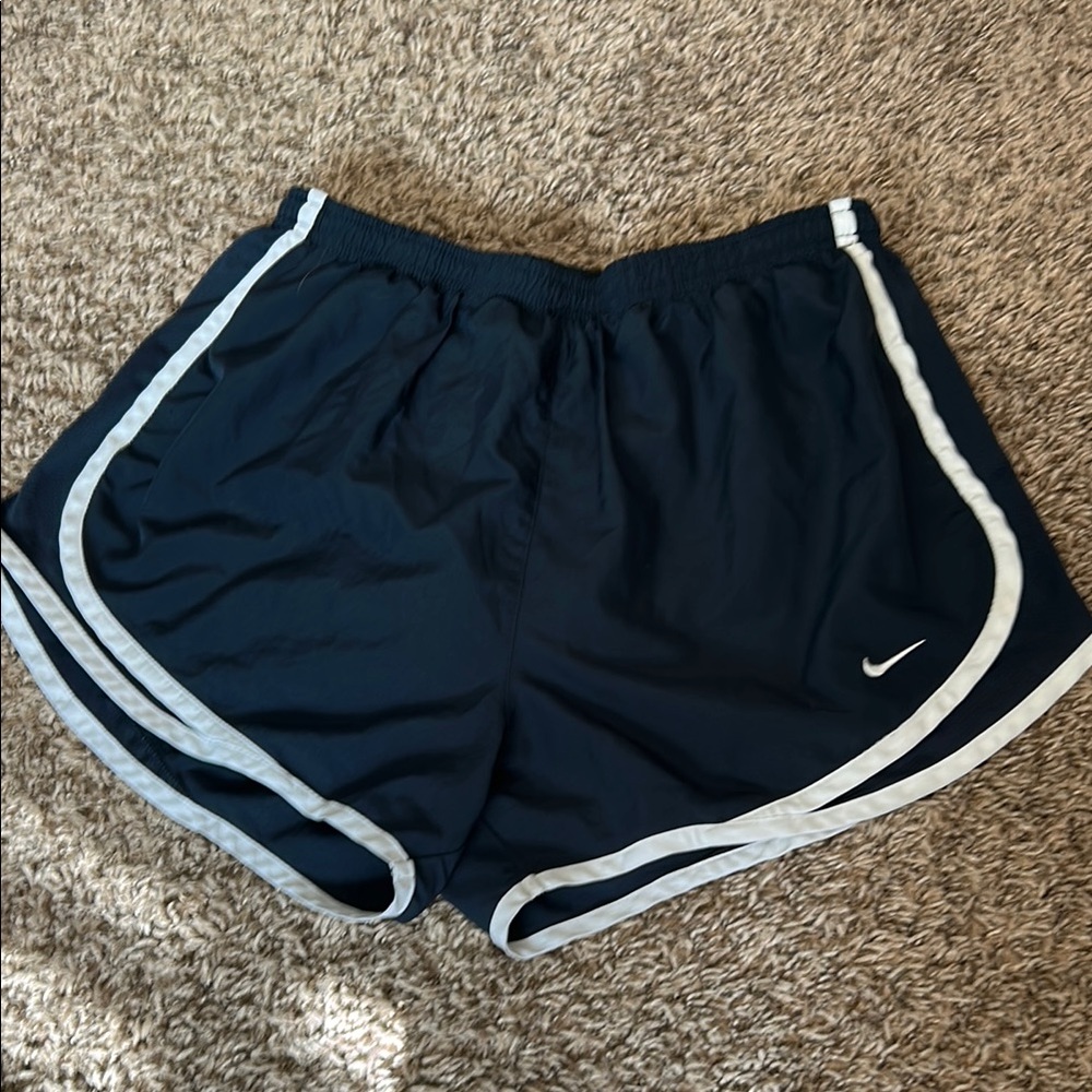 Nike Women's Dri Fit running shorts in navy blue